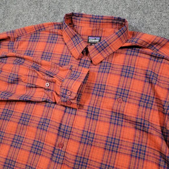 Patagonia Other - Patagonia Flannel Shirt Men's 2XL Plaid Organic Cotton Button Up Long Sleeve